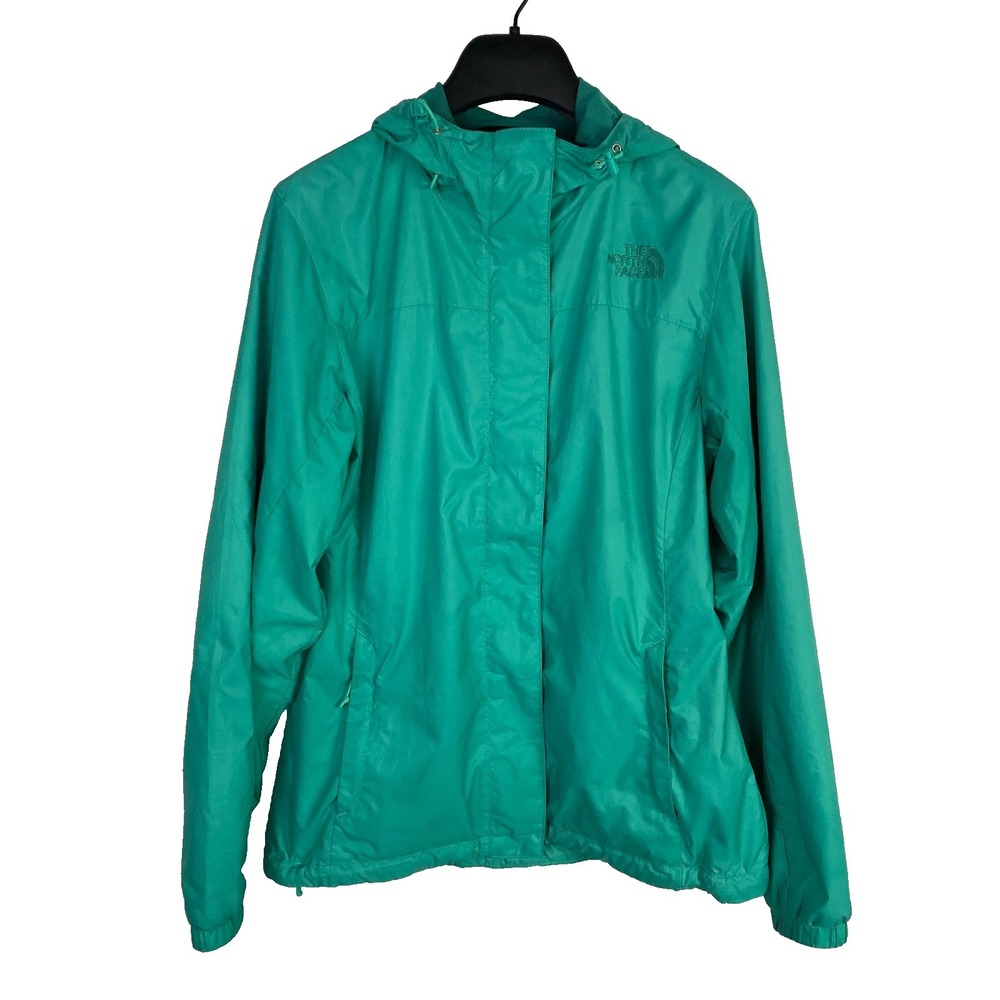 North Face Resolve 2 Waterproof Rain Jacket S18 Porcelain Green Women's Small